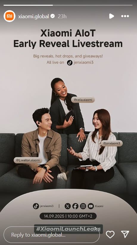 Example of an Instagram Story ad promoting a livestream event with creators.