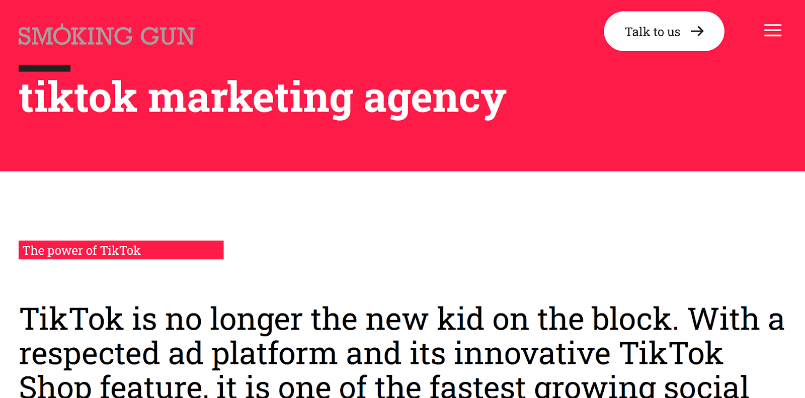 TikTok Shop Agency: Smoking Gun PR