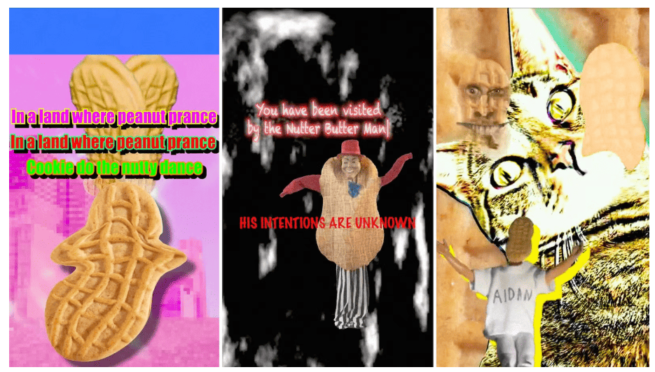 Nutter Butter’s experimental TikTok marketing series using surreal humor and meme-style visuals to drive viral engagement.